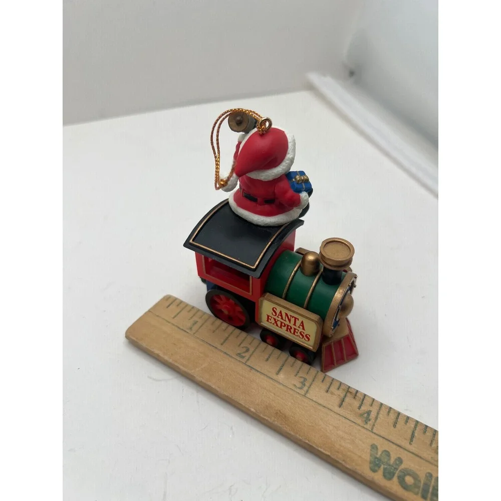 Vintage 1997 Christmas Ornaments Santa Express Train and A Christmas Carol Mouse